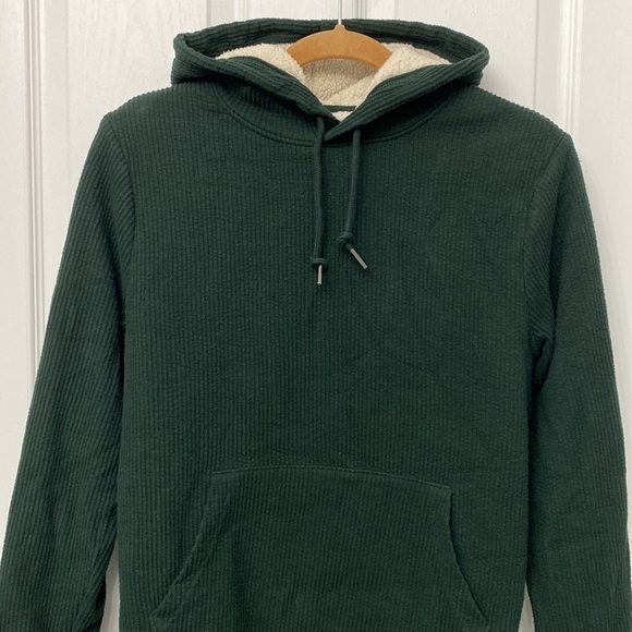 Old Navy Sherpa Lined Hoodie Dark Green Small - Picture 2 of 8